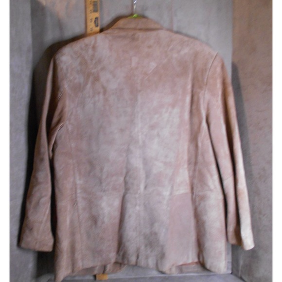 LL Bean Women's Suede Leather Single Button Blazer Size 12 Petite - Picture 6 of 9